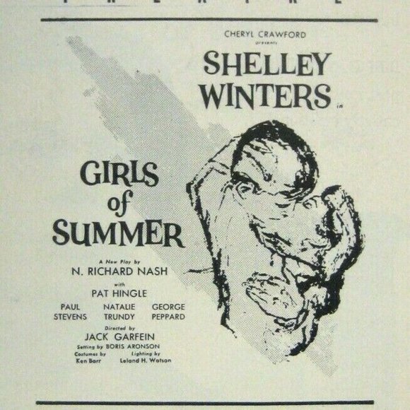 Girls of Summer Program 1956 Shelley Winters Garfein Peppard Philadelphia Play - Picture 2 of 6